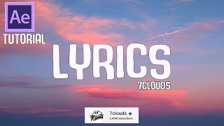 How To Make Lyrics Video Like (7Clouds) Channel