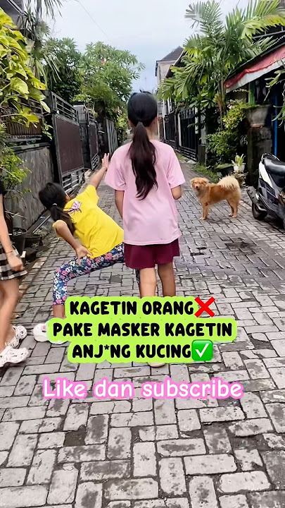 KDISTA WEARING FACE MASK WITH FRIENDS IN BALI TO SURPRISE ANJ*NG😱😱 #viralvideo #viralshort