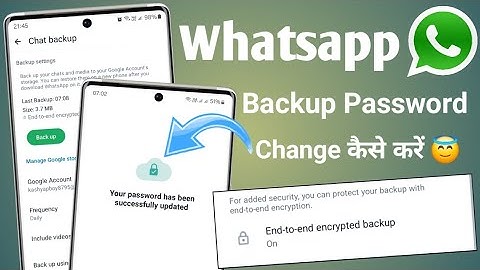 Whatsapp backup password change kaise kare | how to change whatsapp backup password