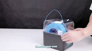 Comgrow 2 Rolls Filament Dehydrator Spool Holder Filaments Dry Box for 1.75mm, 2.85mm ABS PLA PETG