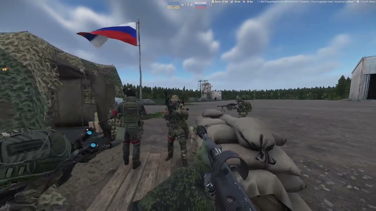 Russian soldiers reacting to contact 