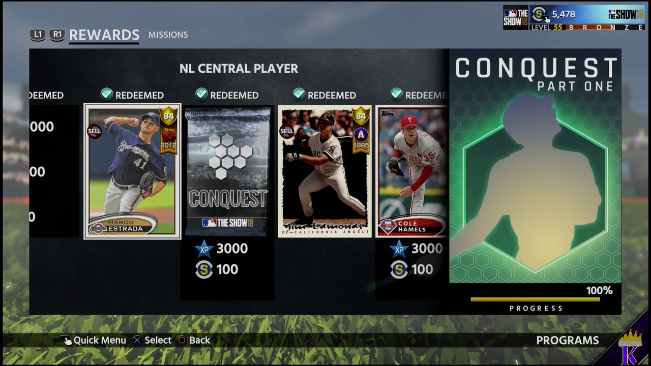 Conquest and Conquest Extreme Rewards!!! BEST WAY TO START OFF IN MLB THE SHOW 18 DD