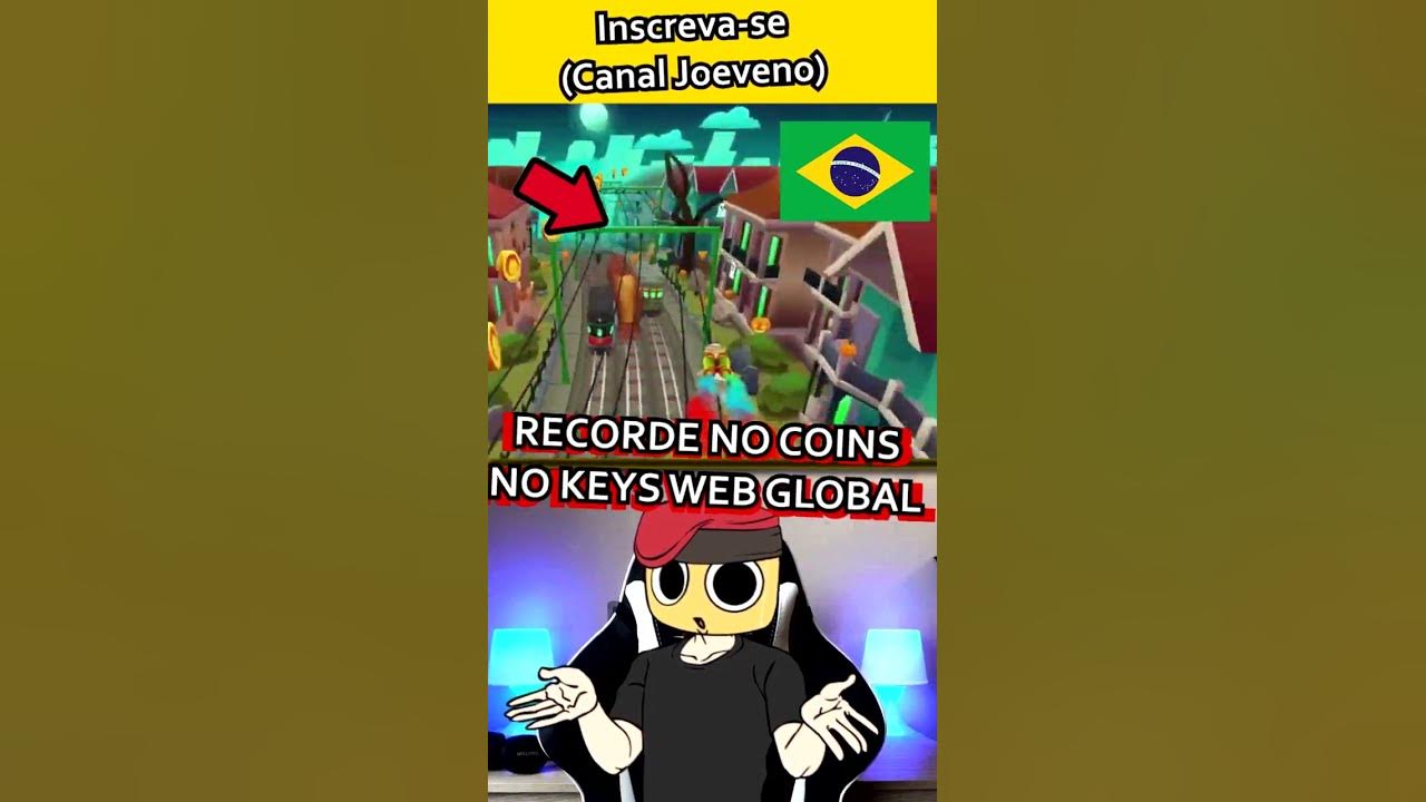 RECORDE MUNDIAL SUBWAY SURFERS NO COIN NO KEYS WEB #Shorts 