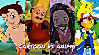 Cartoon Vs Anime whatsapp status || Cartoon vs Anime Edit || Cl∆W CREATION 🔥