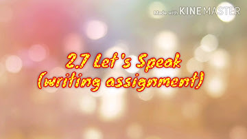 Sub- English   Topic-2.7Let