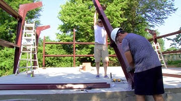 Step 11 - Stand and Anchor Columns H, I, J and K