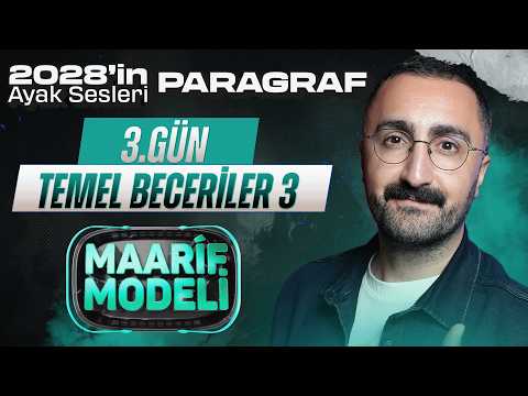3) Maarif Modeli Paragraf Kampı / Temel Beceriler -3 #maarifmodeli #maarifmodel #paragraf