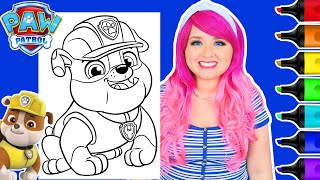 Coloring Paw Patrol Rubble the Construction Pup Coloring Page | Ohuhu Art Markers by Kimmi The Clown 12,705 views 6 days ago 4 minutes, 56 seconds
