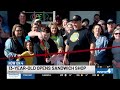 Manchester 13-year-old celebrates grand opening of his sandwich shop