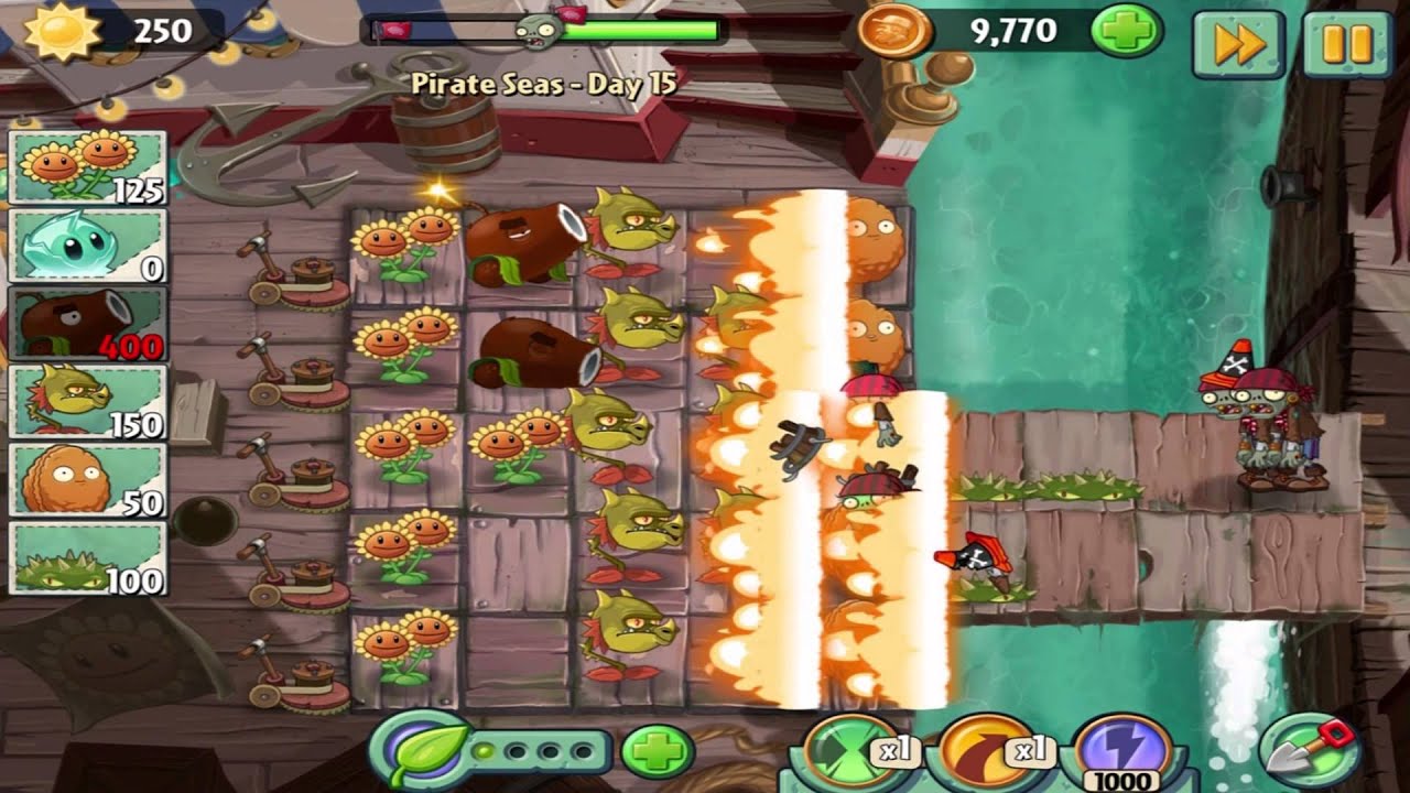 Plants vs Zombies 2 : Pirate Seas Day 15 Walkthrough - YouTube