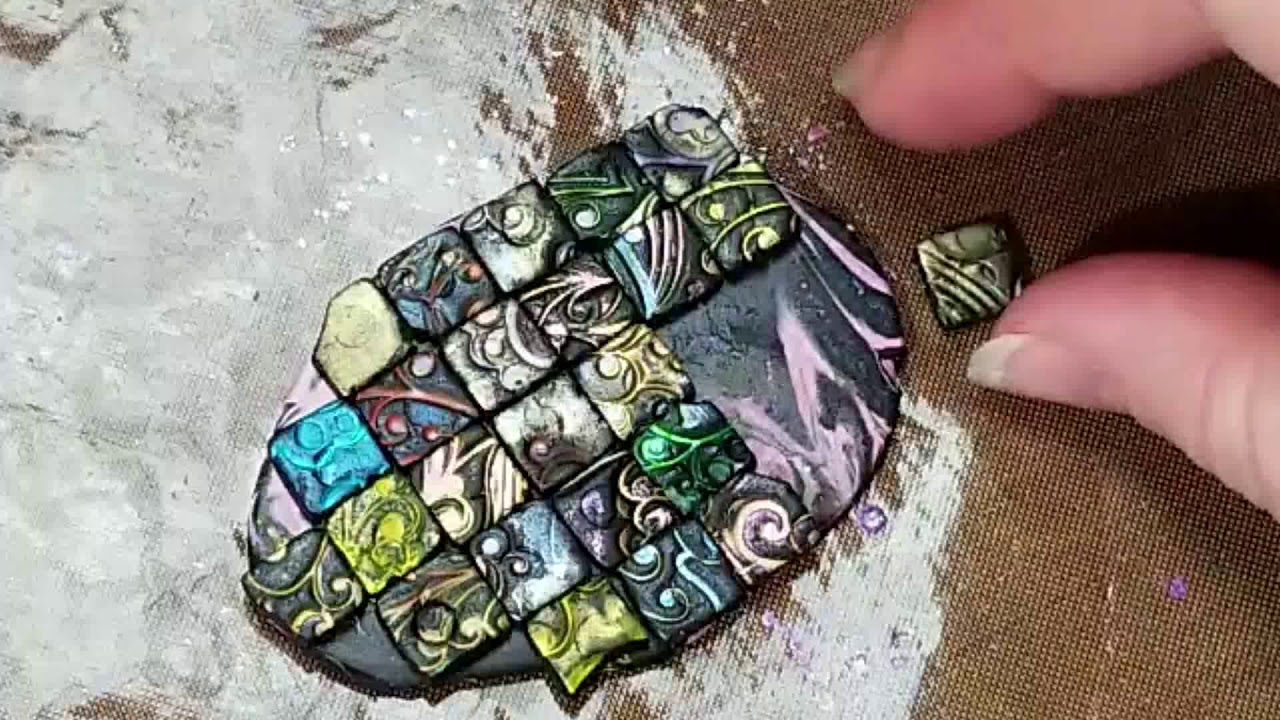 Учебное пособие по полиглине: кабошоны из лоскутного одеяла