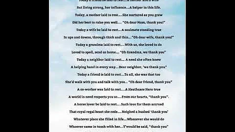 IN MEMORY OF VIRGINIA ANDERSON
