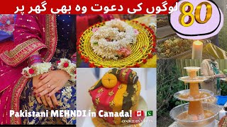 Mehndi Night🇨🇦💚 | Dawat Tablesetting & DIY Ideas| Our Pakistani Life in Canada| Cooked by Sabeen 