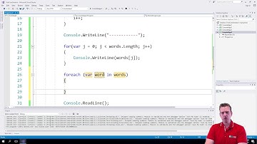 C# Basics with  NET Core | S1P41 | Autocomplete code and foreach