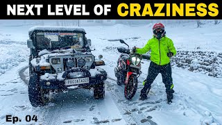 Kuch Zyada hi Adventure hogaya apni Jeep and Bike Pe 🥶 Ep. 04 Winter Side of Jammu | Patnitop