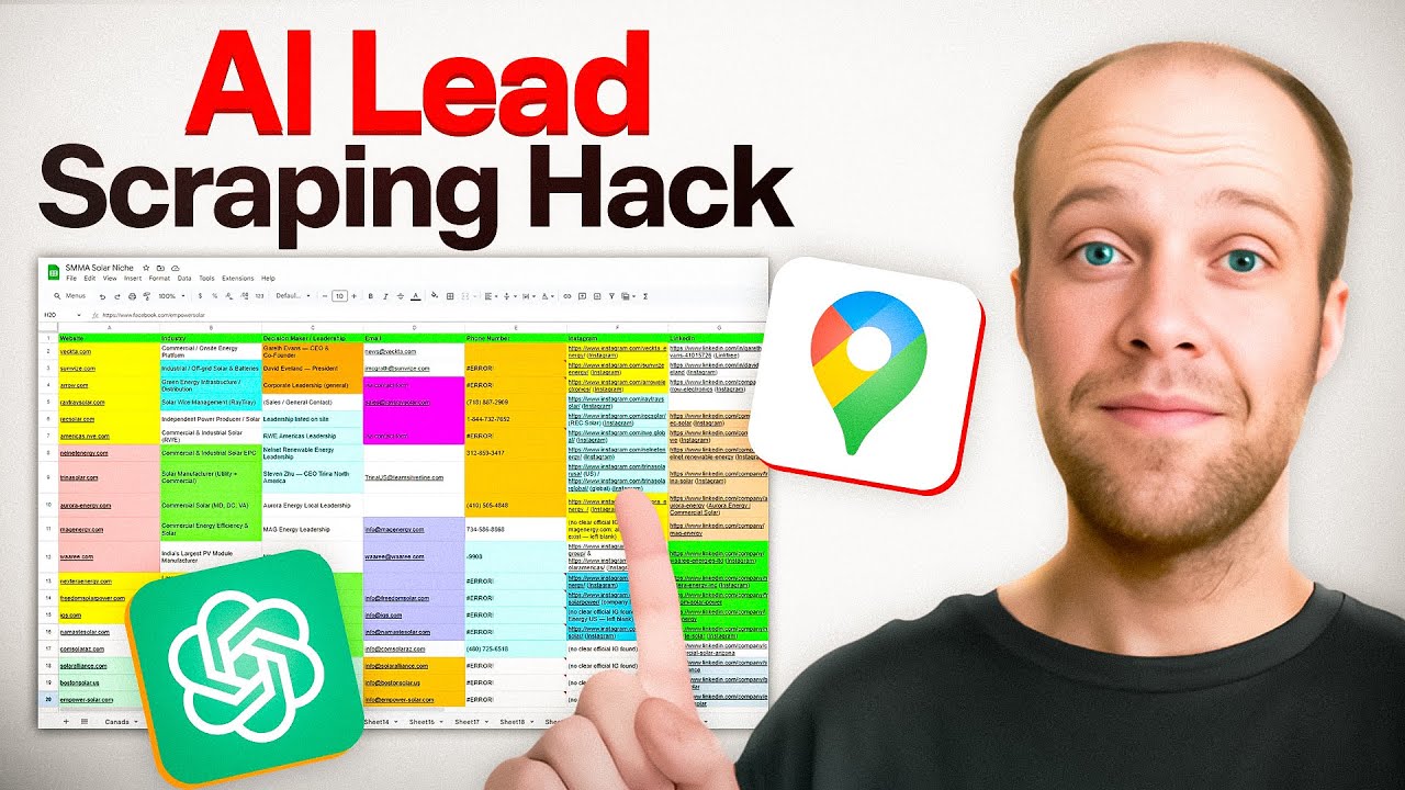 How to Scrape Leads from Google Maps With AI (Free Extension) - YouTube