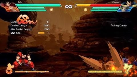 DRAGON BALL FighterZ Base Goku Air Loops into Kaioken 20x