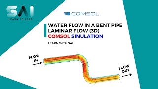COMSOL Tutorial 04 | Fluid (water) flow in a bend pipe | 3D Pipe flow simulation | Laminar flow