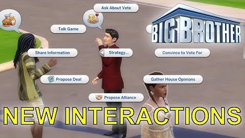 The Sims 4 Big Brother Interactions Mod (Outdated)