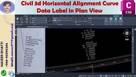 Civil 3d Horizontal Alignment Curve Data Label in Plan View