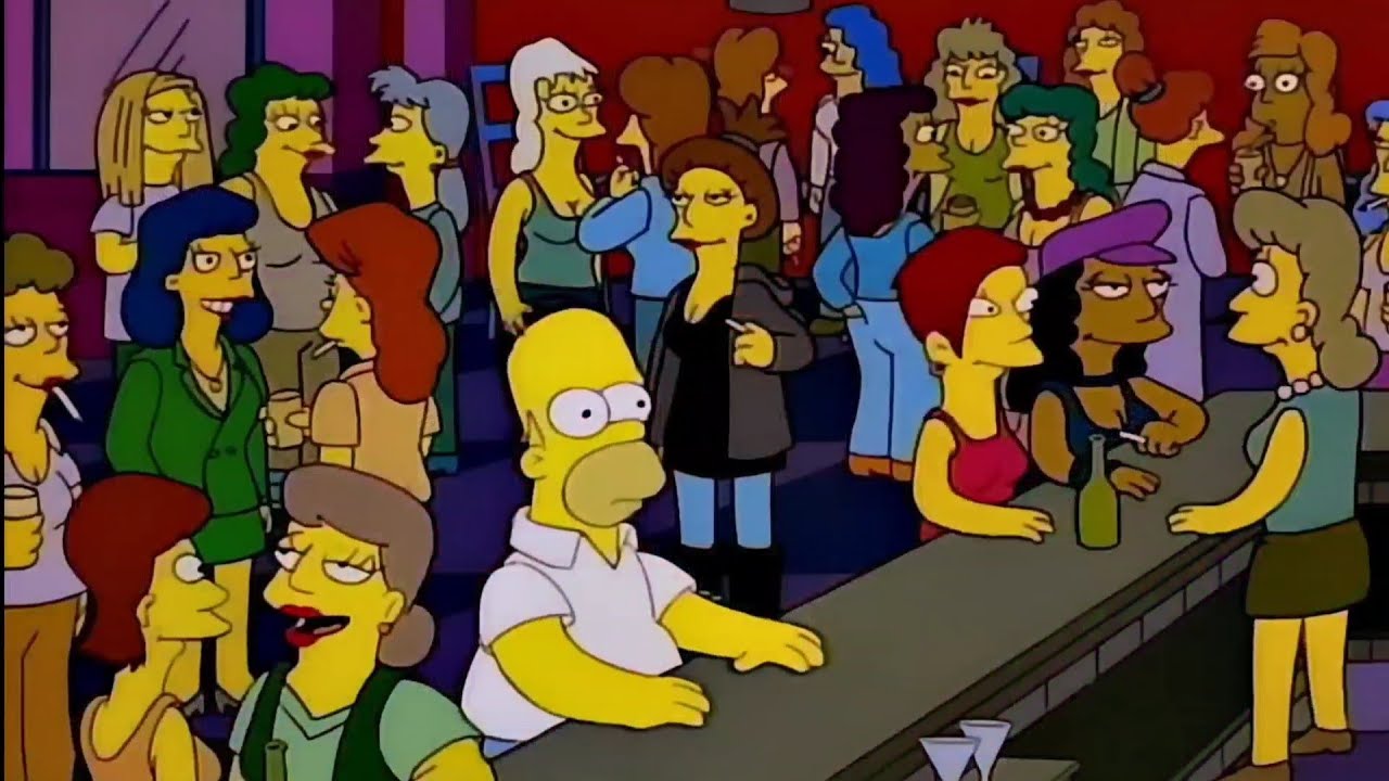Os Simpsons, Os, Simpsons, Homer, Homer simpsons, bar, Bar de lesbicas, Les...