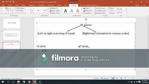 Bottom up parsing part 1