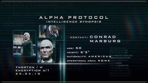 Alpha Protocol - Character Of Conrad Marburg HD - PlayJamUK