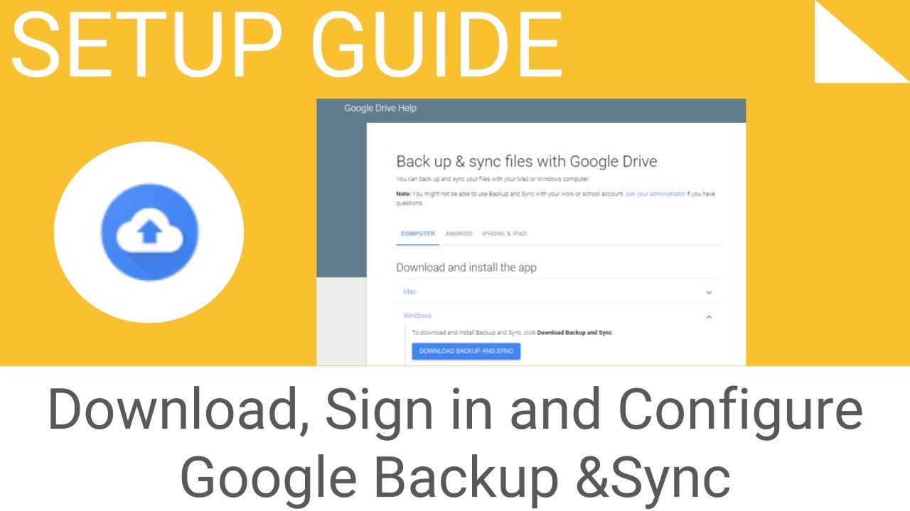 How do I download and install Google backup and sync?