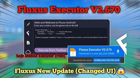 [Roblox] Fluxus Executor V2.670 Available | Download Fluxus Mobile New Update Changed UI [Free 😱]