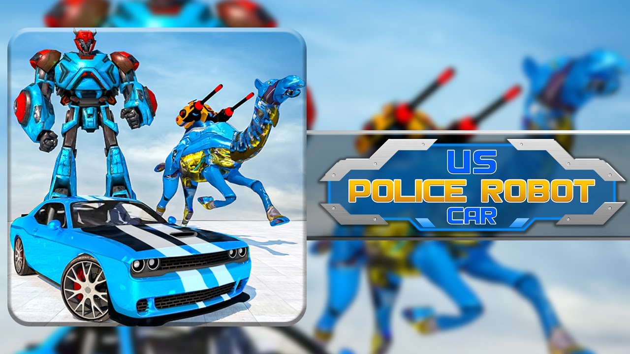 Police Car Robot Transmute shooting 3D