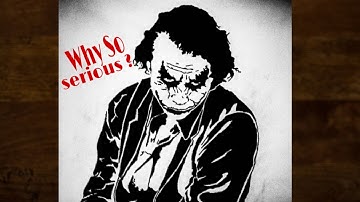 How to draw joker- Heath ledger ( The dark Knight)/ stencil art of joker/ outline drawing