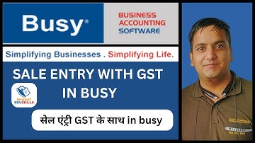 Sale Entry With GST In Busy | how to record sales invoice with gst in busy | busy software