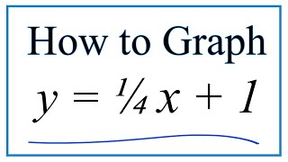 How to Graph y = 1/4x   1