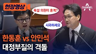 [현장영상] 한동훈 vs 안민석 대정부질의 격돌 / 채널A