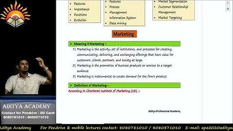TYBCOM Sem-5  | MHRM | Introduction & Features Of Marketing Lecture 1 | Aditya Professional Academy