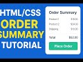 Build a Stunning Order Summary with HTML & CSS ⚡