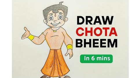 How to draw chota bheem || chhota bheem drawing ||Draw in 5 minutes||