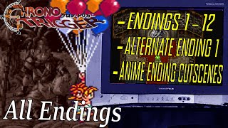 Chrono Trigger - ALL ENDINGS COMPILATION (Final Fantasy Chronicles #ps1 version)#gamecutscenes
