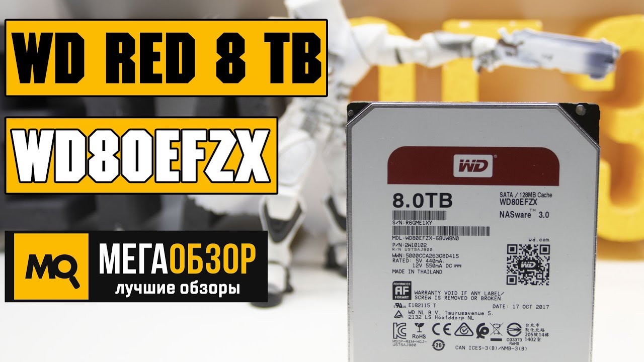 WD Red 8 TB (WD80EFZX) обзор жесткого диска - YouTube