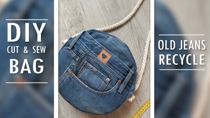 💎Diy old jeans into sling bag, Super lovely