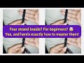 4 strand braid tutorial | how to do a 4 strand braid | easy 4 strand braid