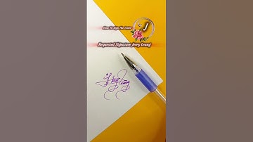 Jerry Leung Signature Design | How To Sign The Letter J #shorts