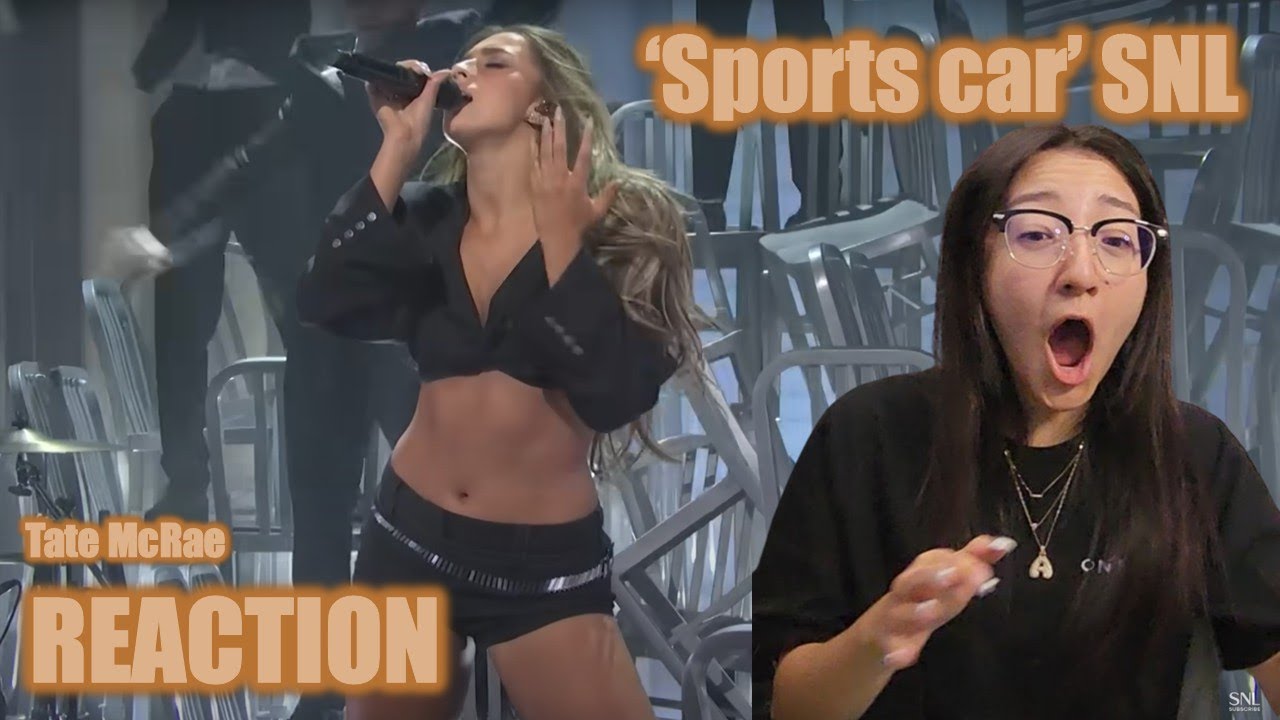 Tate McRae 'Sports car' SNL Live | REACTION