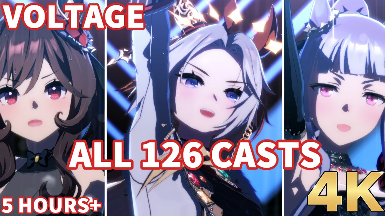 【4K/VOLTAGE】ウマ娘全 126名 連続ライブメドレー５HOURS（全員タイムスタンプ付）