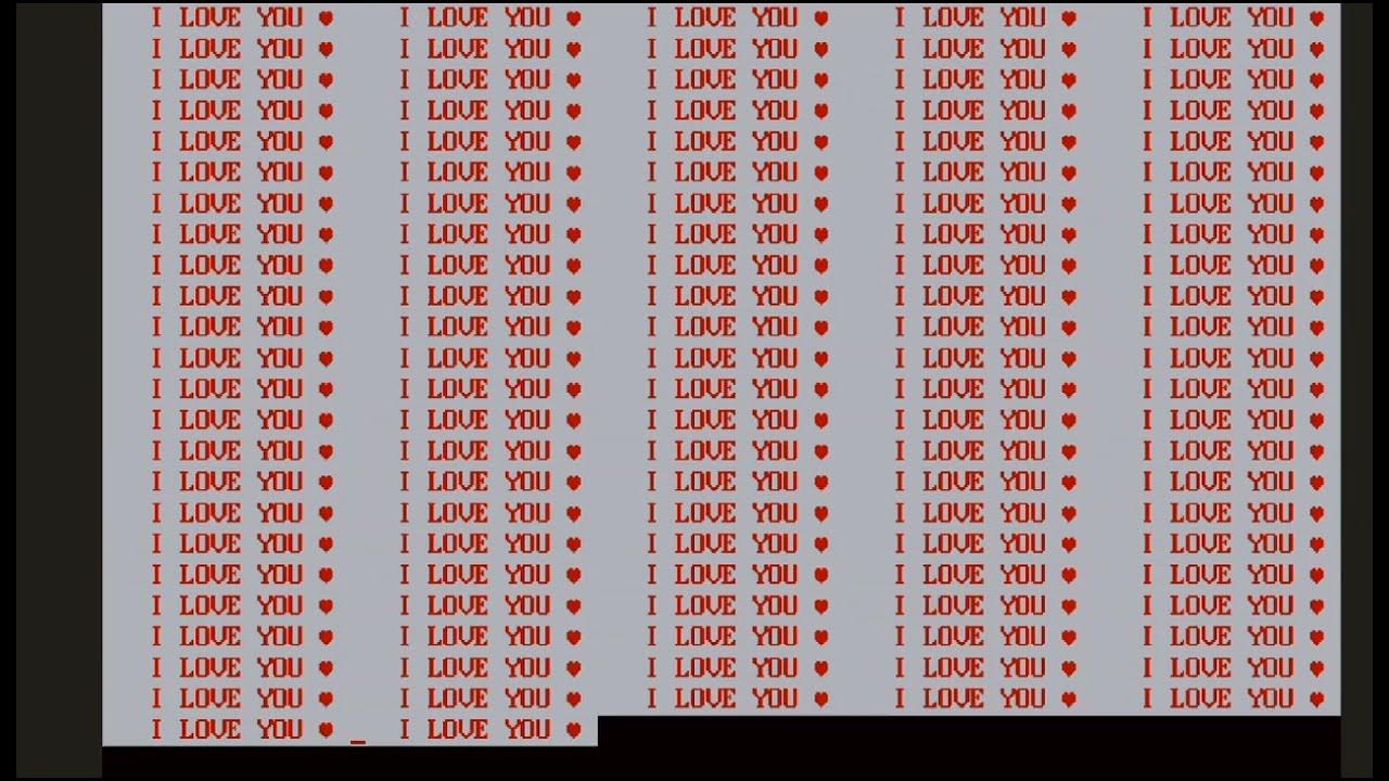 I love you 💓 C program //Proposing by C language 💖 - YouTube