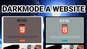 How To Add Dark Mode To Your Website | How To Create A Dark Mode Using HTML, CSS & Javascript