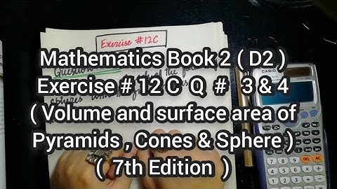 Mathematics Book 2 (D2) |  7th Edition | Exercise # 12 C | Q # 3 & 4 | Ifra Syed | in Urdu\Hindi