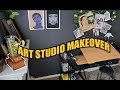 EXTREME ROOM TRANSFORMATION || turning the guest room into an art studio