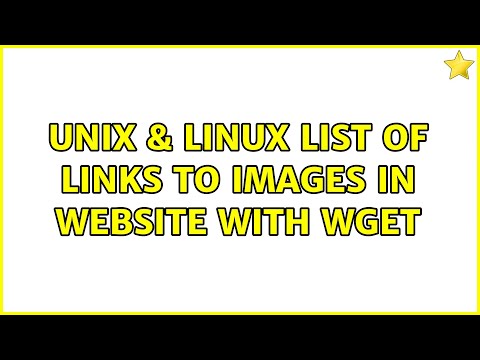 Unix & Linux: List of links to images in website with wget