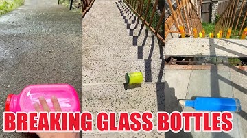 Breaking Glass Bottles Vs Balloon Drops 🔥 Crushing Crunchy & Soft Things! #asmrbreaking  #satisfying
